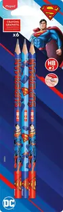 Creioane de grafit Maped Superman - HB, 6 buc