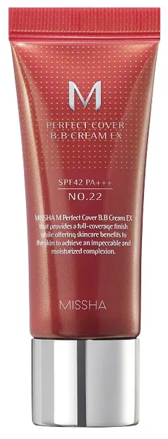 Missha BB cremă de față, №22 Cool sand, SPF42, 20 ml