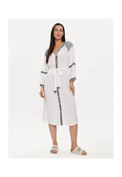 Rochie dama - 303700799 - Viscoza - Alb - Alb
