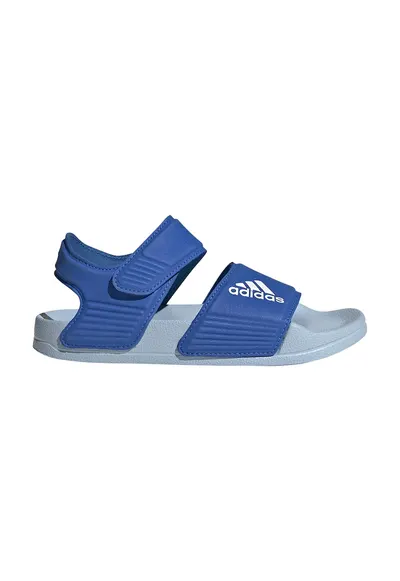 Sandale cu velcro si logo Adilette - Albastru lavanda/Albastru glaciar