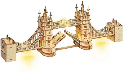 Puzzle 3D din lemn Robo Time din 113 de piese - Podul Tower
