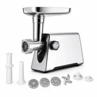 Masina de tocat carne INOX, 3500W, functie reverse, 3 in 1 cu adaptor chiftele, carnati CAMPION PROFESSIONAL