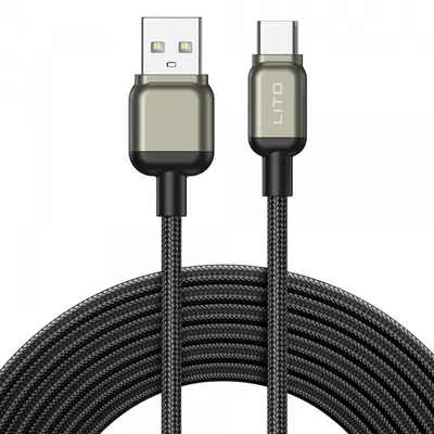 Cablu Date si Incarcare USB-A - USB-C Lito LD17, 18W, 1m, Negru