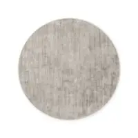 Covor gri țesut manual rotund din viscoză ø 150 cm Noemi – Vikosa