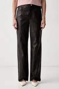iBlues pantaloni straight pentru femei din imitație de piele IBLLEGNO