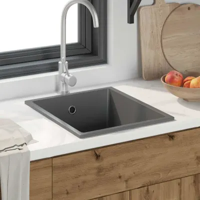 vidaXL Chiuvetă de bucătărie Gri 38 x 44 x 20 cm Granit
