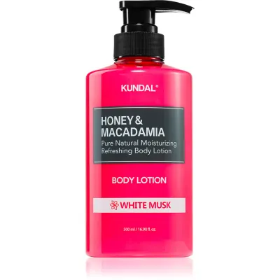 KUNDAL Honey & Macadamia White Musk lotiune de corp hranitoare cu efect de hidratare 500 ml