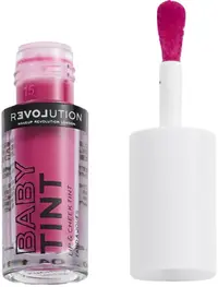 Relove by Revolution Fard de obraz lichid și luciu de buze Baby Tint, Fuchsia, 1.4 ml