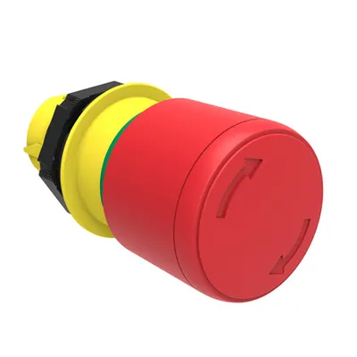 Buton Ciuperca Ø22mm Platinum Series, Latch, Turn To Release, Ø30mm. For Emergency Stopping. Iso 13850. Red
