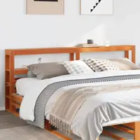 Gossi tablie de pat cu rafturi, maro ceruit, 200 cm, lemn masiv pin