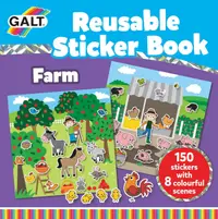 Carte cu stickere Galt - Ferma, 150 stickere pentru utilizare multipla