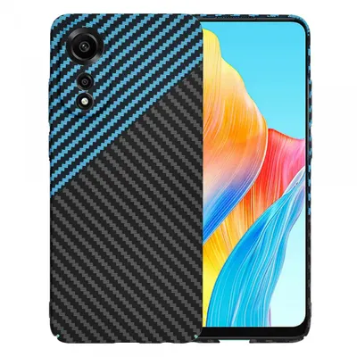Husa pentru Oppo A78 4G, Techsuit, Carbonite FiberShell, Neagra Bleu