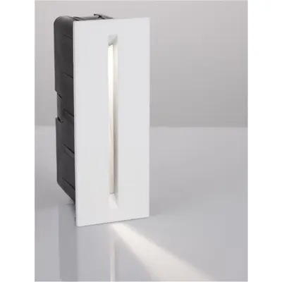 Lampa trepte AIZEN Alb Aluminiu & Sticla clara LED 3 Wat 16Lm 3000K 600mA 100-240V Beam Angle 148° IP54 Junction Box Included