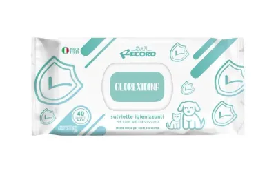 Record Clorhexidina, șervețele umede, câini și pisici, antibacteriene, multifuncționale, 40buc