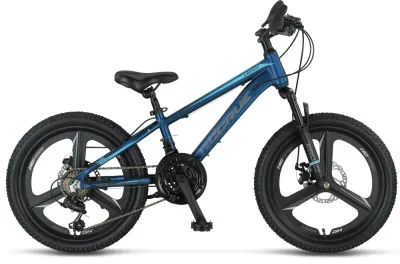 Bicicleta copii MTB Umit Accrue, 2D , albastru indigo , roata 24 , cadru aluminiu