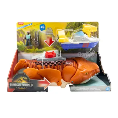 Set de joaca cu figurina articulata, Imaginext, Jurassic World Renaissance, Mosaurus, JFR23