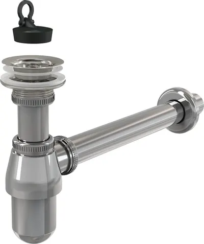 Sifon lavoar metalic DN32 cu ventil 5/4", Alcaplast A437