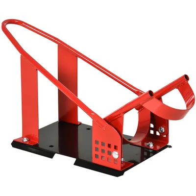HOMCOM Suport Frontal Metalic pentru Motociclete, Capacitate 450 kg, cu Secțiuni Pre-găurite, 27.5x51-69x34 cm, Negru | Aosom Romania