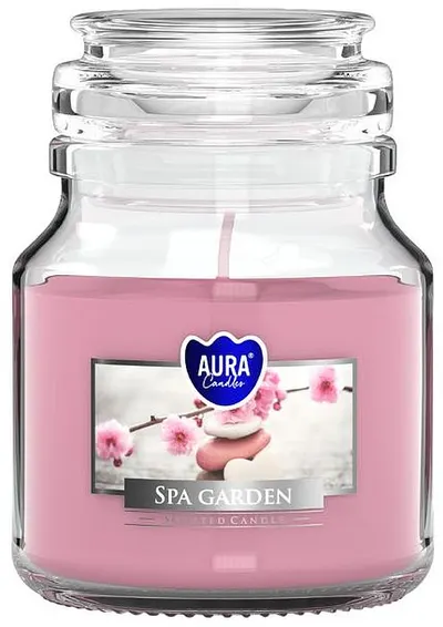 Lumânare parfumată Bispol Aura - Spa Garden, 120 g