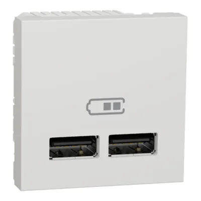 Noua Unica, Priza dubla incarcare USB A+A 2.1A, 2module, alb