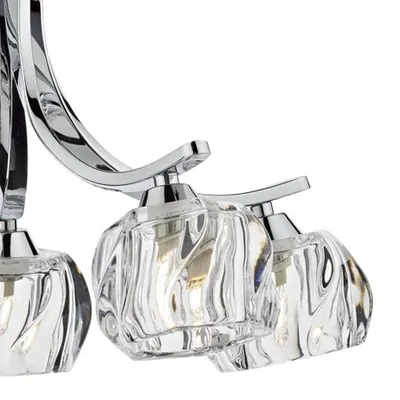 Plafoniera Ivy 5 Light Semi Flush Polished Chrome And Clear Glass