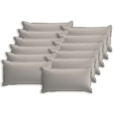 vidaXL Husă pentru pernă 12 buc. HOUTEN Gri 40 x 80 cm Poliester