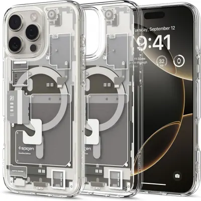 Husa MagSafe pentru Apple iPhone 16 Pro, Spigen, Ultra Hybrid Zero One, Bej ACS08137