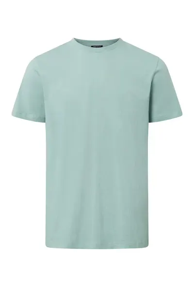 Tricou oversized cu guler rotund 30035985 - Albastru deschis
