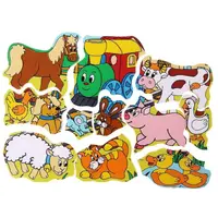 Puzzle din lemn Woody - Trenuletul vesel