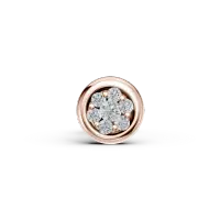 Cercel piercing din aur roz cu diamante de 0.045ct