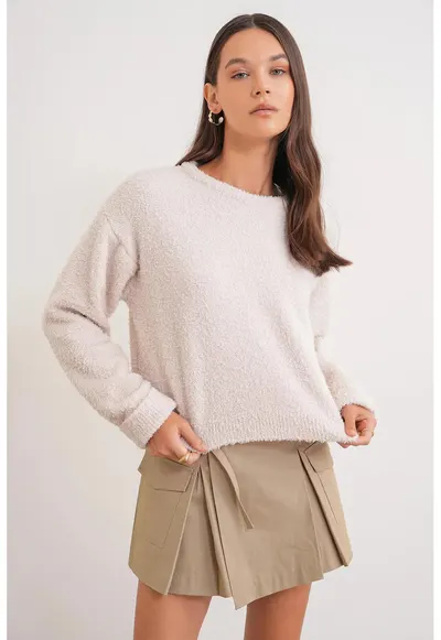 Pulover dama - Tricot - Crem -