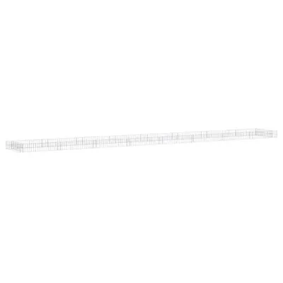 vidaXL Strat înălțat de gabion, 800x100x20 cm, oțel galvanizat