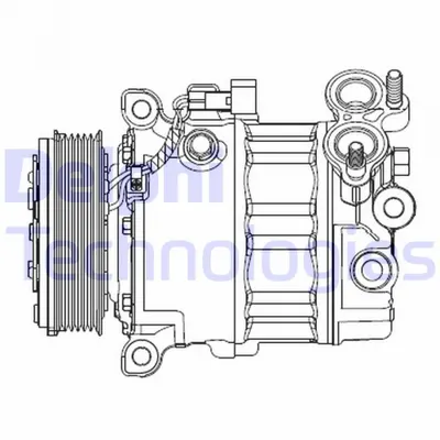 Compresor clima auto aer conditionat potrivit VOLVO S60 II, V40, V60 I; FORD C-MAX II, FOCUS III, GALAXY II, GALAXY MK II, GRAND C-MAX, MONDEO IV, S-MAX 1.6D 2.0D 07.10