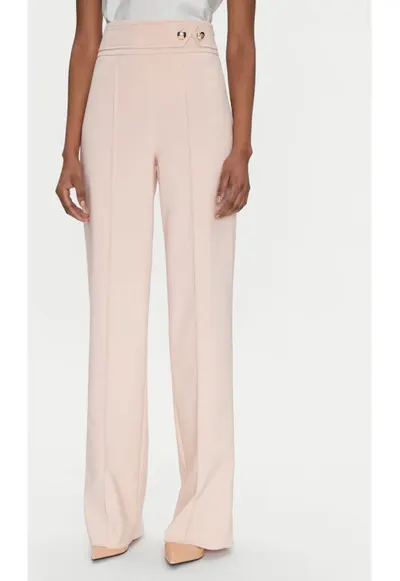Pantaloni dama - 305265128 - Poliester - Roz - Roz