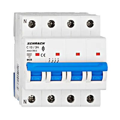 Intrerupator automat tetrapolar MCB, AMPARO 6kA, C 13A, 3P+N