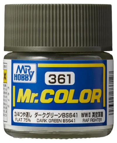 Vopsea acrilică Mr. Hobby - Mr. Color, C-361 Dark Green BS641, 10 ml