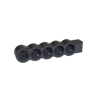 Prelungitor Sch 5x2p+t Standard pentru a Fi Cablat Negru