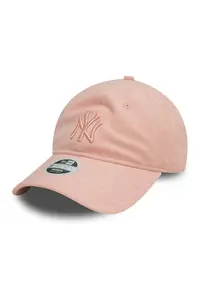 Sapca baseball texturata NY Yankees - Roz prafuit