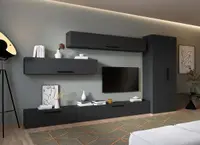 Living Pati 204 - Mobila Sufragerie Gri Antracit