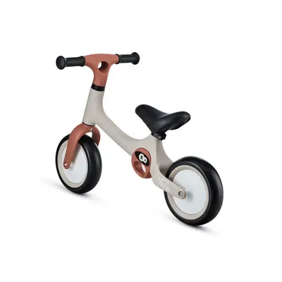 Bicicleta copii fara pedale Kinderkraft Tove desert beige 8 inch, roti spuma EVA, scaun reglabil 31-34,5 cm, greutate redusa, manere de transport, Unghi de viraj limitat, varsta 2-4 ani