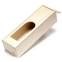 Cutie din lemn pentru sticlă de vin cu fereastră și mâner - Default Title