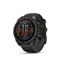 Ceas Smartwatch AMOLED Sapphire Titane Carbon Gray DLC 47mm, Fēnix® 8 Negru