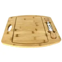 Platou din Bambus, cu 2 Accesorii, pentru Prezentare si Servire Branzeturi, Grunberg