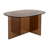 Măsuță de cafea maro din sticlă 60x80 cm Linea – Zuiver