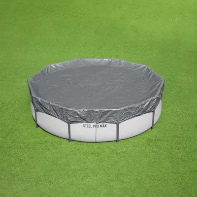 Bestway Husă pentru piscină Ø3,05 m Rotund Poliester Gri