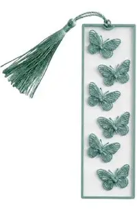 Semn de carte: Fluturi. Verde inchis