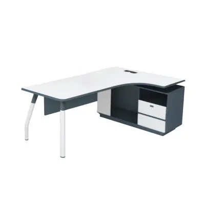 Birou Evelin cu suport metalic și rafturi integrate - dimensiuni W1600*D1200*H750 mm