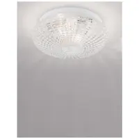 Plafoniera CLAM Sticla clara Alb Metal LED E27 2x12 Wat 230 Volt IP44 Fara bec