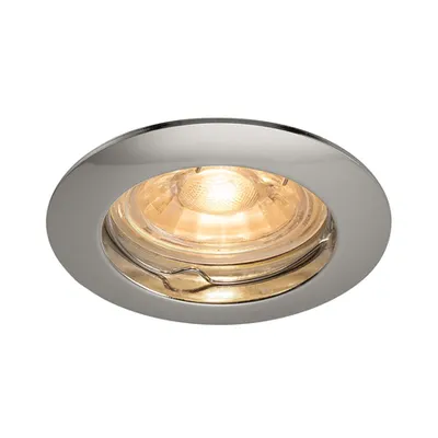 Spot incastrat, PIKA Ceiling lights GU10, chrome recessed ceiling light, QPAR51, rigid, chrome, max. 50W