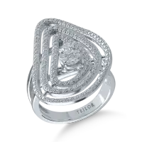 Inel din aur alb cu diamante de 0.975ct